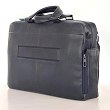 Carica l'immagine nel visualizzatore di Gallery, Piquadro cartella in pelle a due manici porta PC CA6025W130 blu