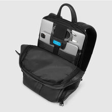 Carica l'immagine nel visualizzatore di Gallery, Piquadro zaino in pelle linea Than col. nero