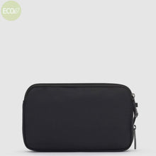 Carica l'immagine nel visualizzatore di Gallery, Piquadro pochette a tre scomparti tessuto e pelle