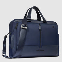 Carica l'immagine nel visualizzatore di Gallery, Cartella Piquadro porta PC a due scomparti in tessuto e pelle