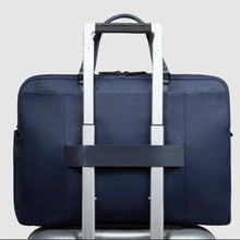 Carica l'immagine nel visualizzatore di Gallery, Cartella Piquadro porta PC a due scomparti in tessuto e pelle