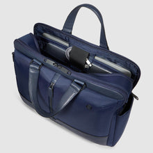 Carica l'immagine nel visualizzatore di Gallery, Cartella Piquadro porta PC a due scomparti in tessuto e pelle