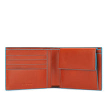 Carica l'immagine nel visualizzatore di Gallery, Piquadro portafoglio uomo con portamonete in pelle Blue Square