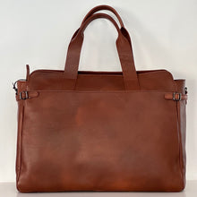 Carica l'immagine nel visualizzatore di Gallery, Borsone in pelle Bruno Rossi weekender bag cuoio