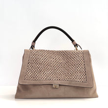 Carica l'immagine nel visualizzatore di Gallery, Loristella borsa Kendall scamosciata e rafia 2735PT