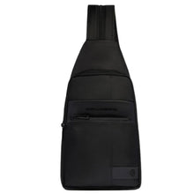 Carica l'immagine nel visualizzatore di Gallery, Piquadro Zaino Monospalla in tessuto e pelle