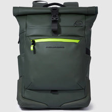 Carica l'immagine nel visualizzatore di Gallery, Zaino Piquadro roll-top in tessuto gommato