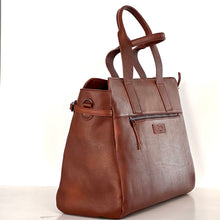 Carica l'immagine nel visualizzatore di Gallery, Borsone in pelle Bruno Rossi weekender bag cuoio
