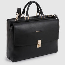 Carica l'immagine nel visualizzatore di Gallery, Piquadro Cartella porta computer nera a due manici Dafne