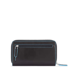 Carica l&#39;immagine nel visualizzatore di Gallery, Piquadro portafoglio donna col. nero con portamonete e carte credito
