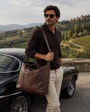 Carica l'immagine nel visualizzatore di Gallery, Borsone in pelle Bruno Rossi weekender bag
