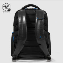Carica l&#39;immagine nel visualizzatore di Gallery, Piquadro zaino in pelle Blue Square porta PC 15,6&quot;
