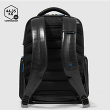Carica l&#39;immagine nel visualizzatore di Gallery, Piquadro zaino in pelle Blue Square porta PC 15,6&quot;
