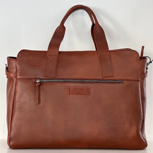 Carica l'immagine nel visualizzatore di Gallery, Borsone in pelle Bruno Rossi weekender bag cuoio
