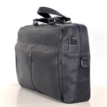 Carica l'immagine nel visualizzatore di Gallery, Piquadro cartella in pelle a due manici porta PC CA6025W130 blu
