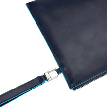Carica l&#39;immagine nel visualizzatore di Gallery, Piquadro Pochette uomo sottile porta iPad®mini Blue Square
