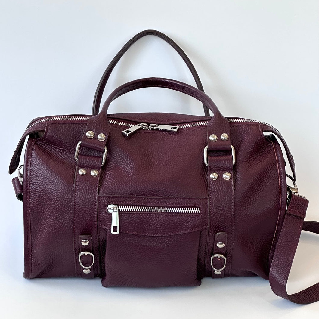Borsa a bauletto con borchie Mia Mioli