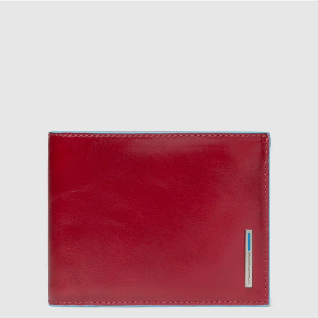 Piquadro portafoglio uomo con portamonete in pelle Blue Square