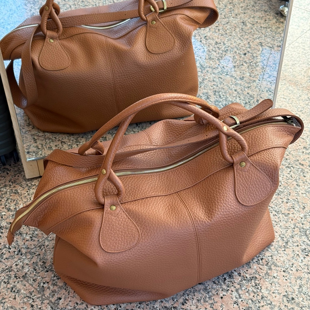 Borsone da viaggio piccolo in pelle