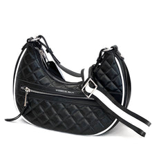 Carica l'immagine nel visualizzatore di Gallery, Borsa hobo nera e bianca
