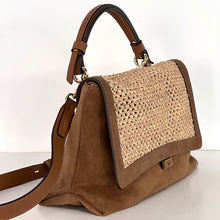 Carica l'immagine nel visualizzatore di Gallery, Loristella borsa Kendall  scamosciata e rafia 2735PT
