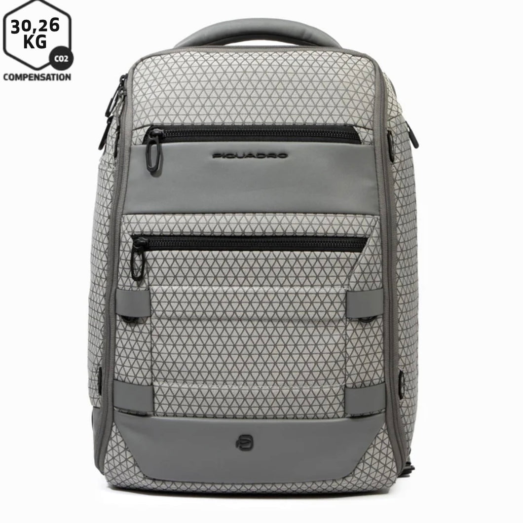 Piquadro zaino hexagon da viaggio modulare 2 in 1 porta pc 15,6