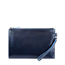 Carica l&#39;immagine nel visualizzatore di Gallery, Piquadro Pochette uomo sottile porta iPad®mini Blue Square
